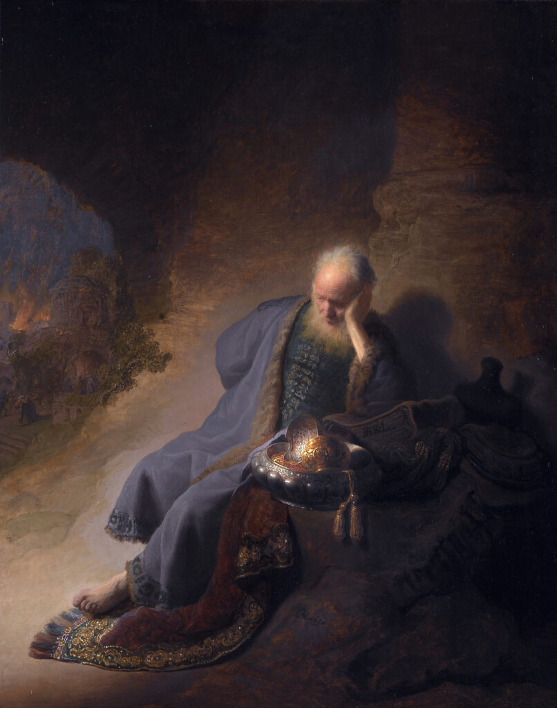 Jeremiah lamenting the destruction of Jerusalem, 1630, Rembrandt van Rijn